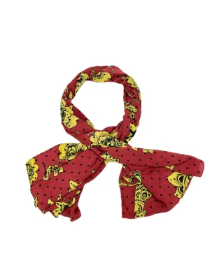 Max Mara Women's Dark Red Caio Floral Print Modal 52x51 Square Scarf One Size