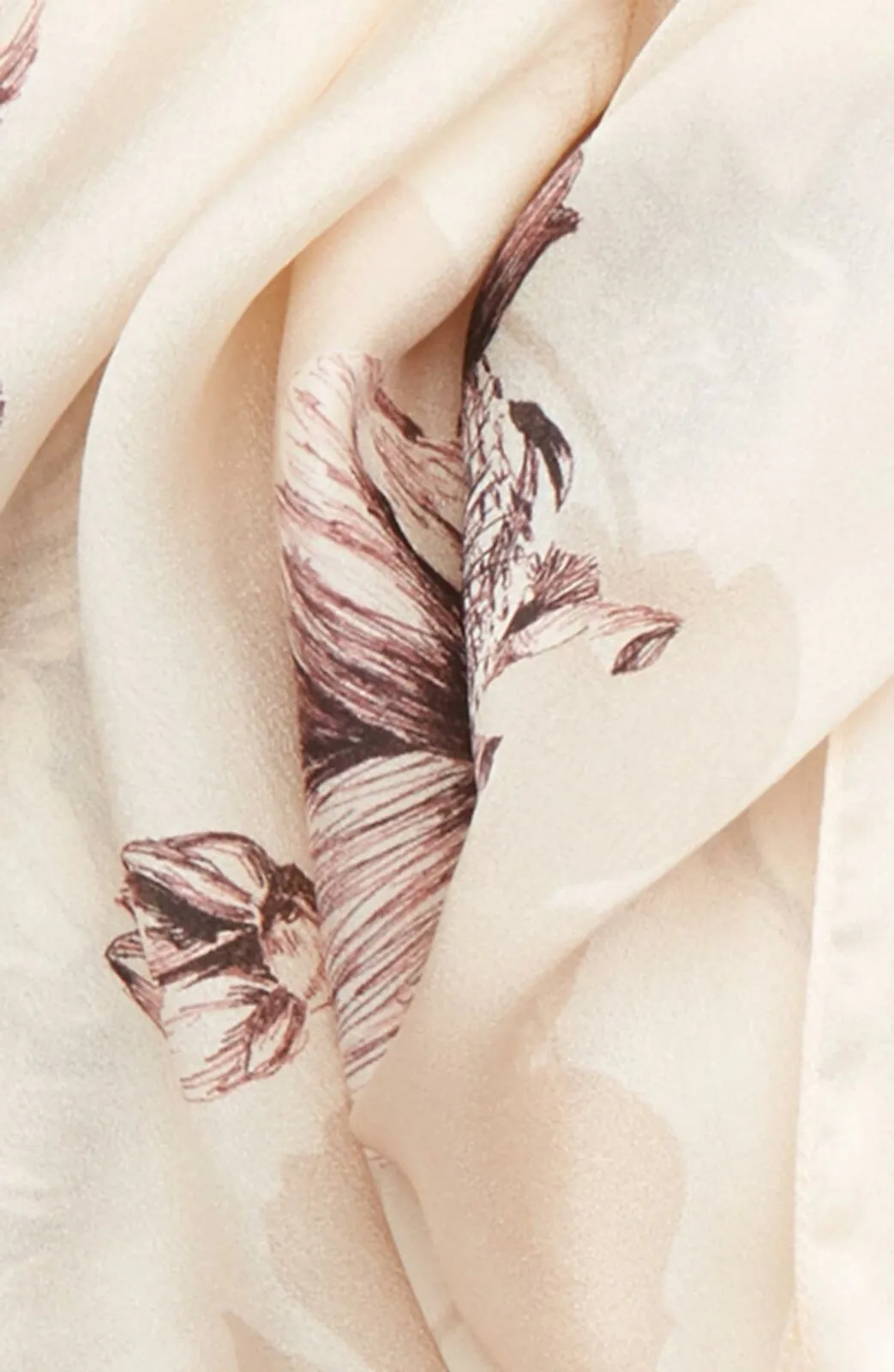 Max Mara Women's Rasetto Print Rectangle Silk Scarf Powder