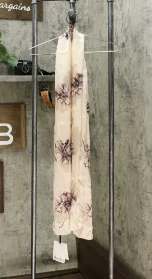 Max Mara Women's Rasetto Print Rectangle Silk Scarf Powder