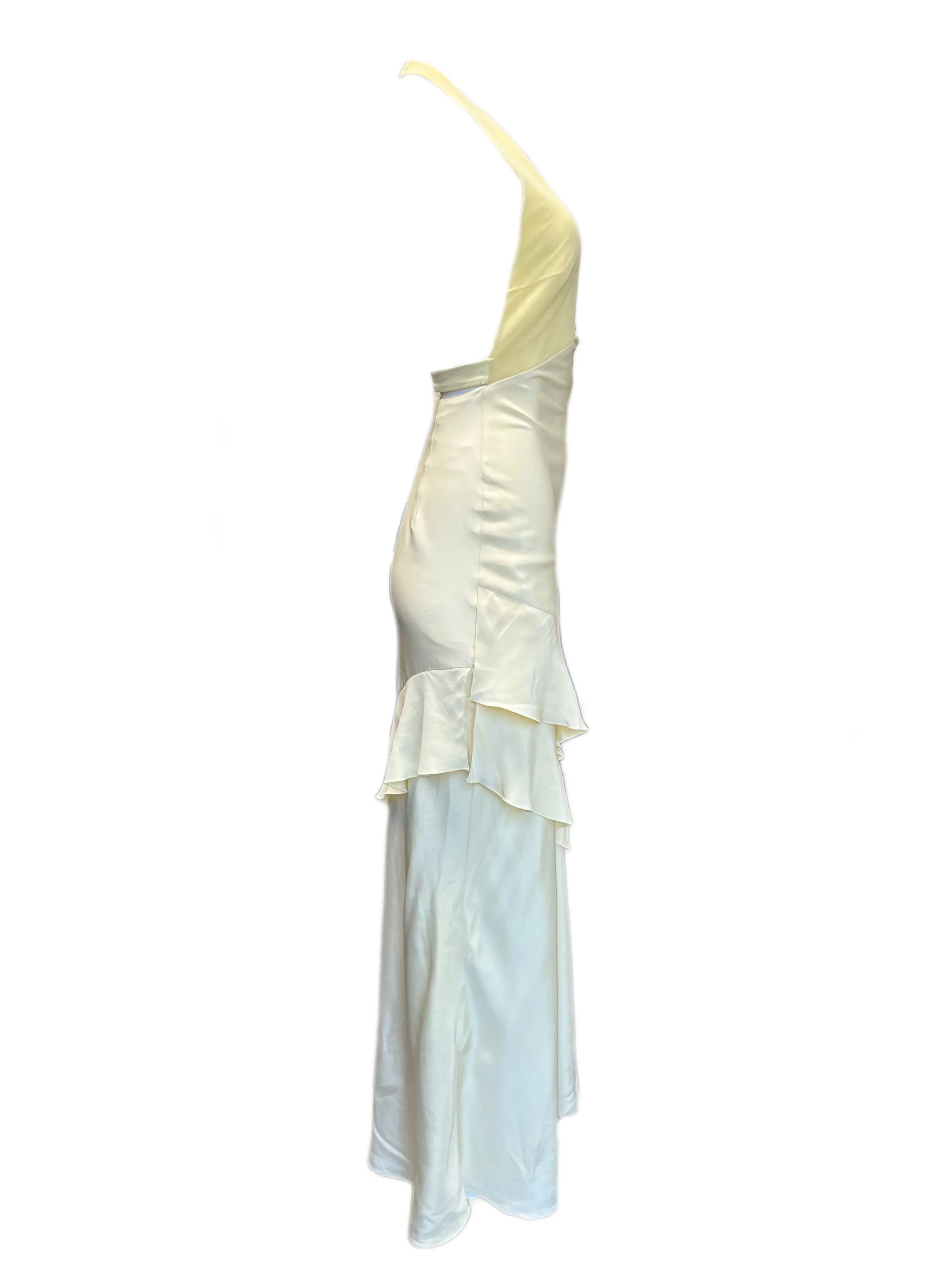 Max Mara Women's Yellow Malesia Halter Dress Size 4 NWT