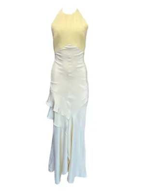 Max Mara Women's Yellow Malesia Halter Dress Size 4 NWT