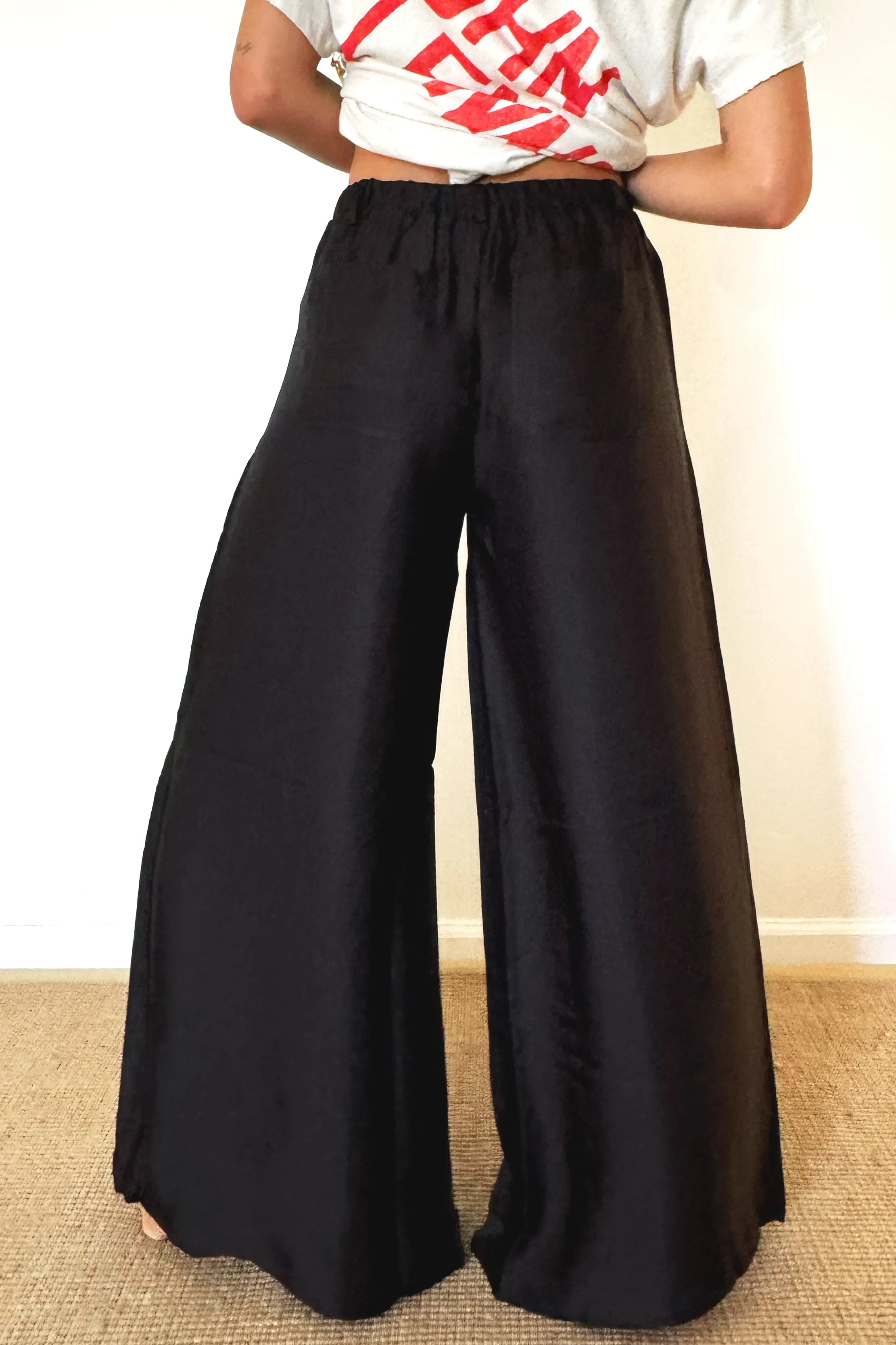 ME369 Annie Wide Leg Pants - Black