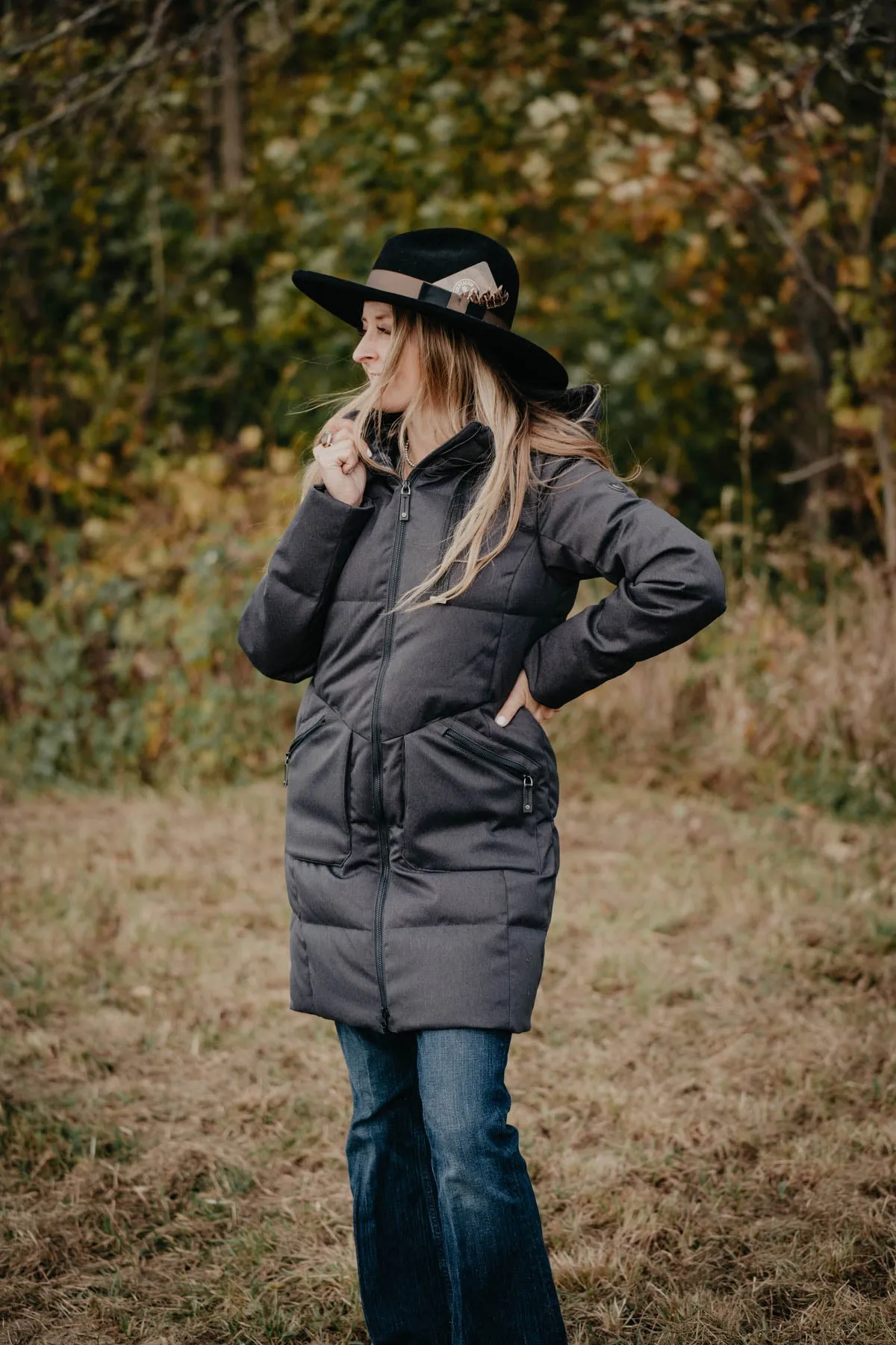 'Menlo' Ariat Down Filled Winter Parka with Toile Printed Lining (XS Only)