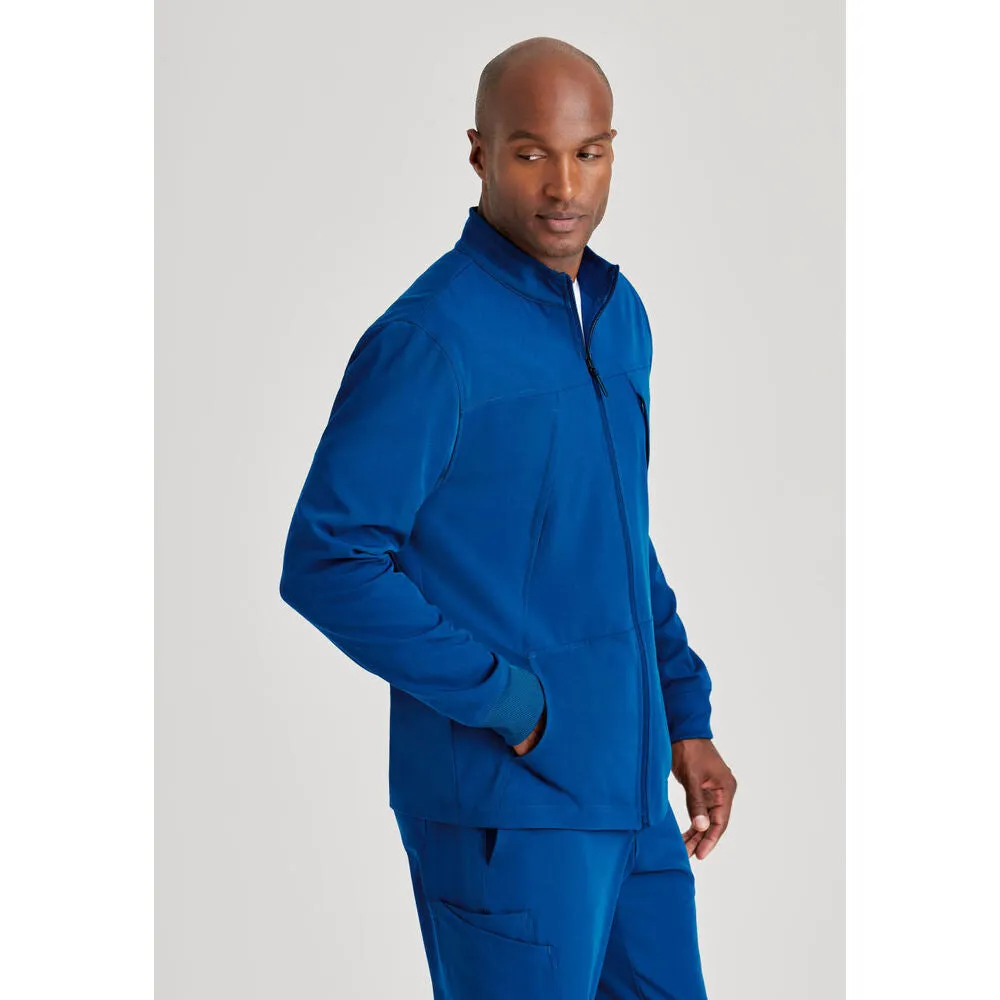 Men's Rally Warm-Up Scrub Jacket - Barco Unify Collection / Color - New Royal / Fit - Regular / Sizes - XS, S, M, L, XL, 2XL, 3XL by Barco Uniforms
