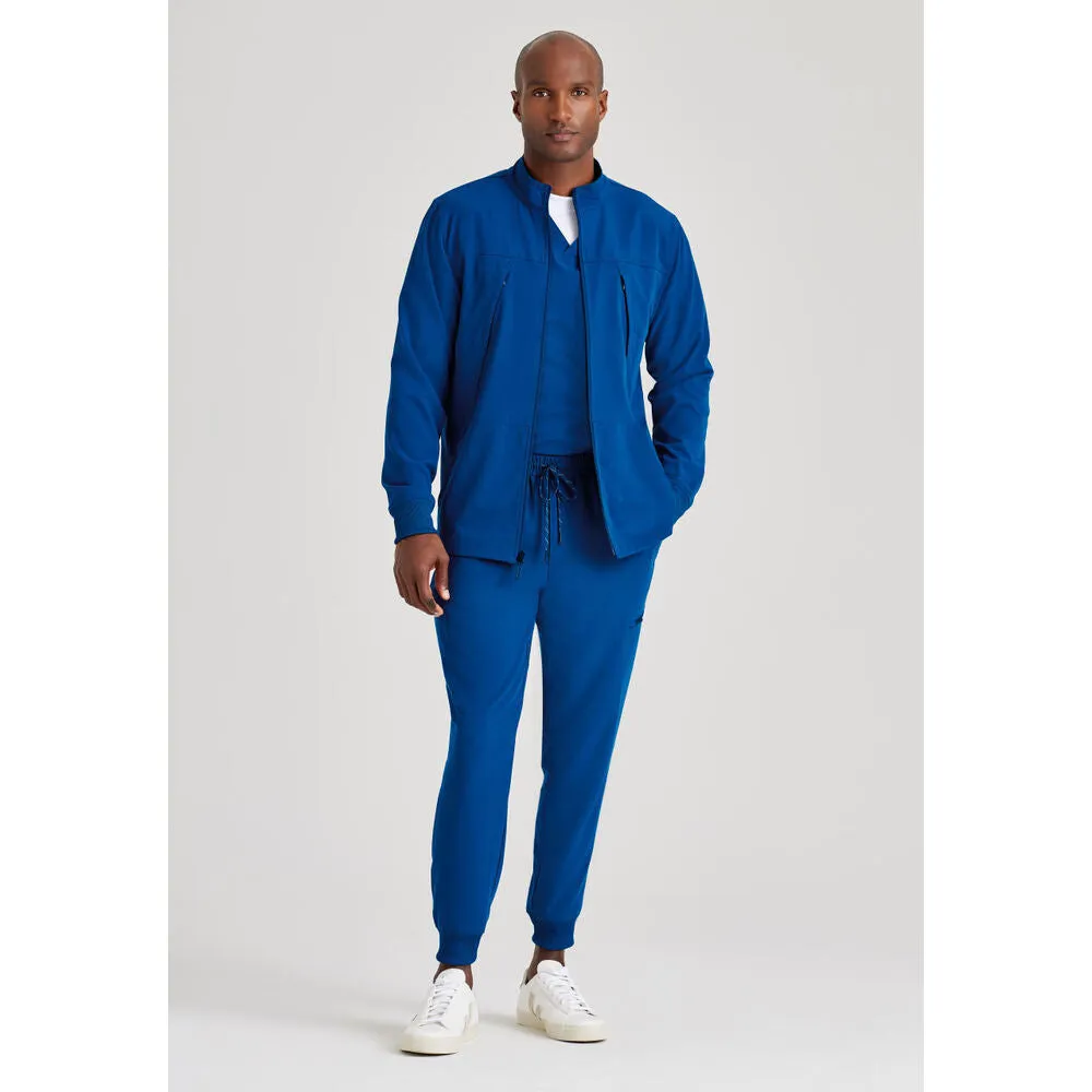 Men's Rally Warm-Up Scrub Jacket - Barco Unify Collection / Color - New Royal / Fit - Regular / Sizes - XS, S, M, L, XL, 2XL, 3XL by Barco Uniforms