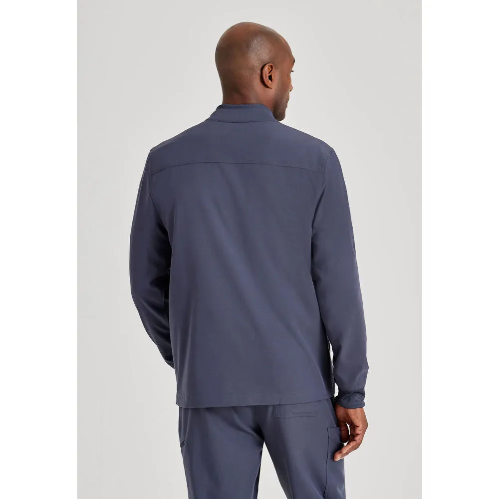 Men's Rally Warm-Up Scrub Jacket - Barco Unify Collection / Color - Steel / Fit - Regular / Sizes - XS, S, M, L, XL, 2XL, 3XL by Barco Uniforms