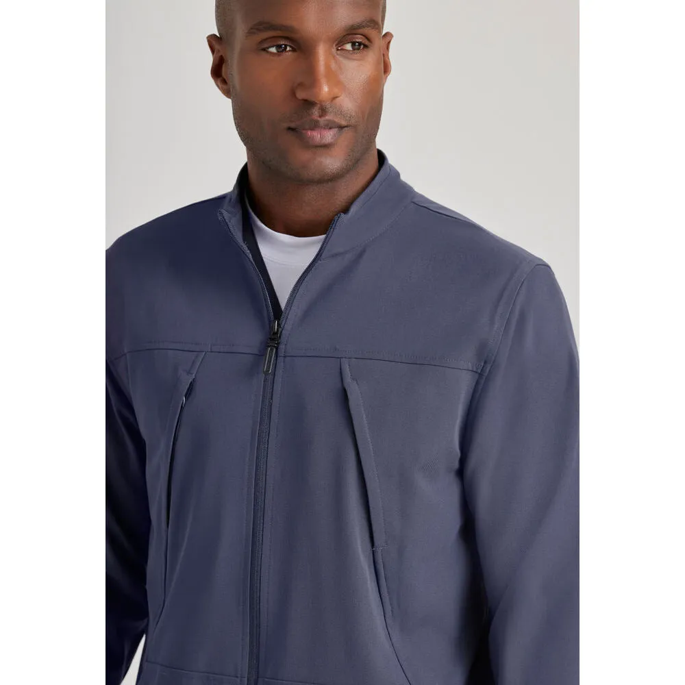 Men's Rally Warm-Up Scrub Jacket - Barco Unify Collection / Color - Steel / Fit - Regular / Sizes - XS, S, M, L, XL, 2XL, 3XL by Barco Uniforms
