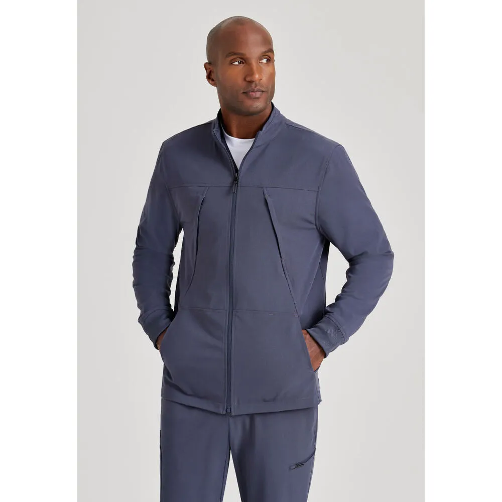 Men's Rally Warm-Up Scrub Jacket - Barco Unify Collection / Color - Steel / Fit - Regular / Sizes - XS, S, M, L, XL, 2XL, 3XL by Barco Uniforms