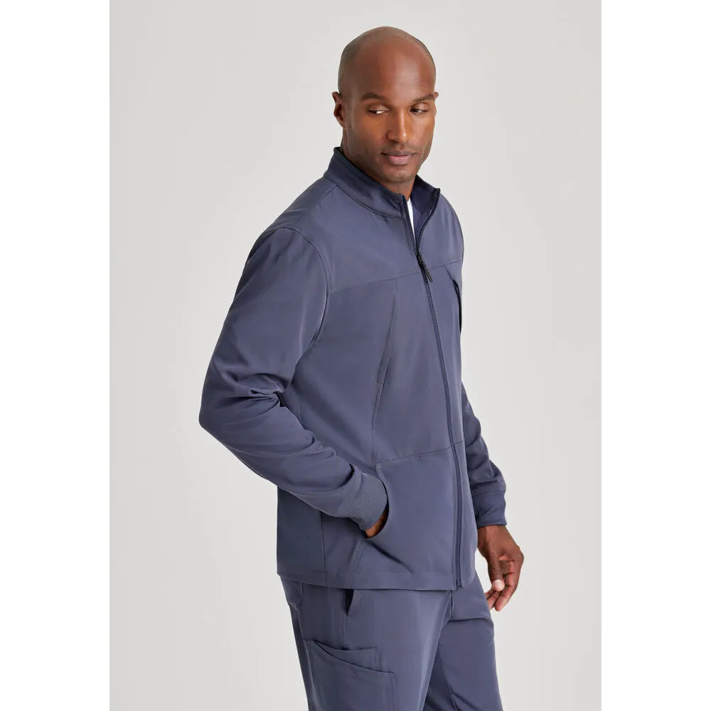 Men's Rally Warm-Up Scrub Jacket - Barco Unify Collection / Color - Steel / Fit - Regular / Sizes - XS, S, M, L, XL, 2XL, 3XL by Barco Uniforms