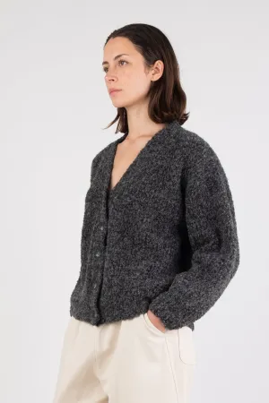 Micaela Greg Charcoal Twist Cardigan