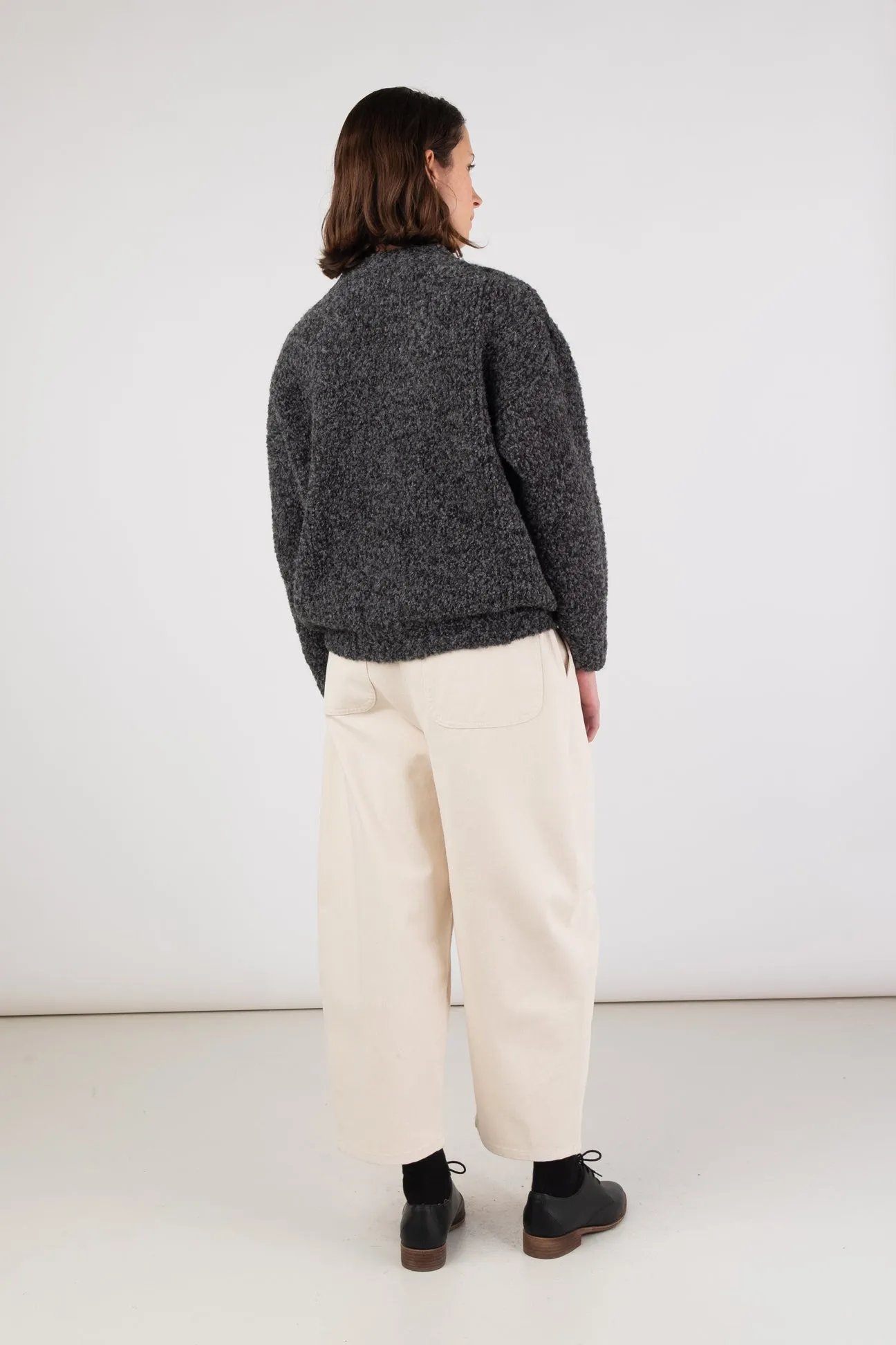 Micaela Greg Charcoal Twist Cardigan