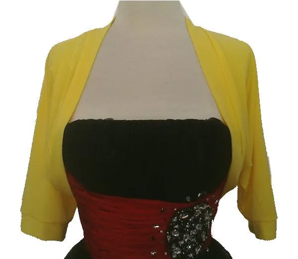 Mid Length Green Bolero Jacket Stretch Shrug Bridal Wedding Jacket