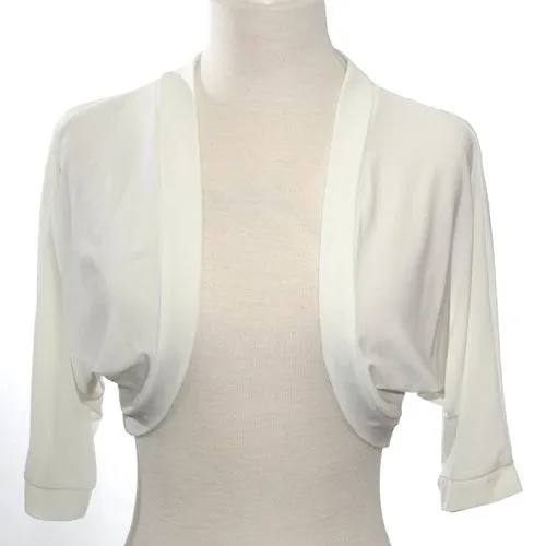 Mid Length Green Bolero Jacket Stretch Shrug Bridal Wedding Jacket