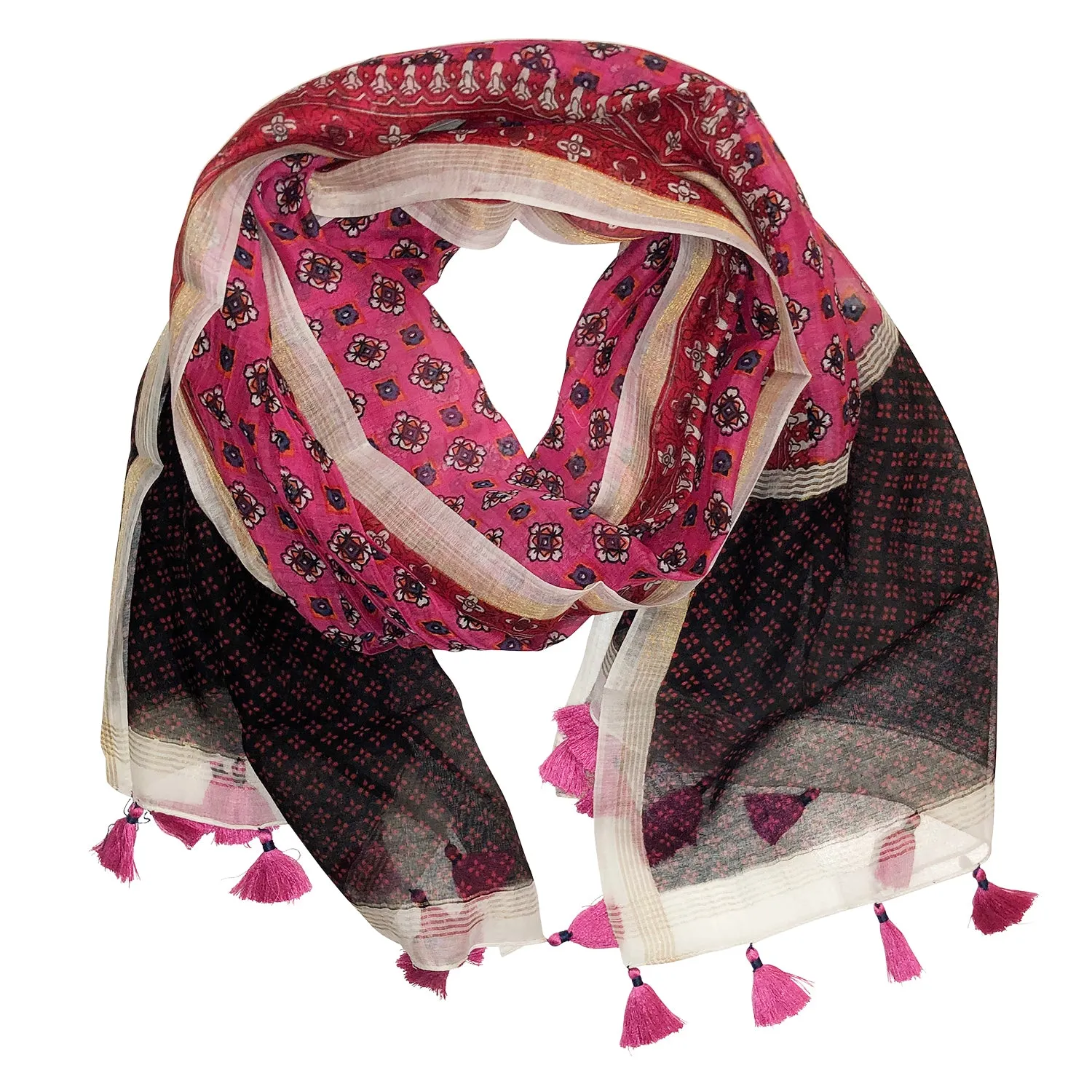 Milana Cotton Scarf - Raspberry Pink