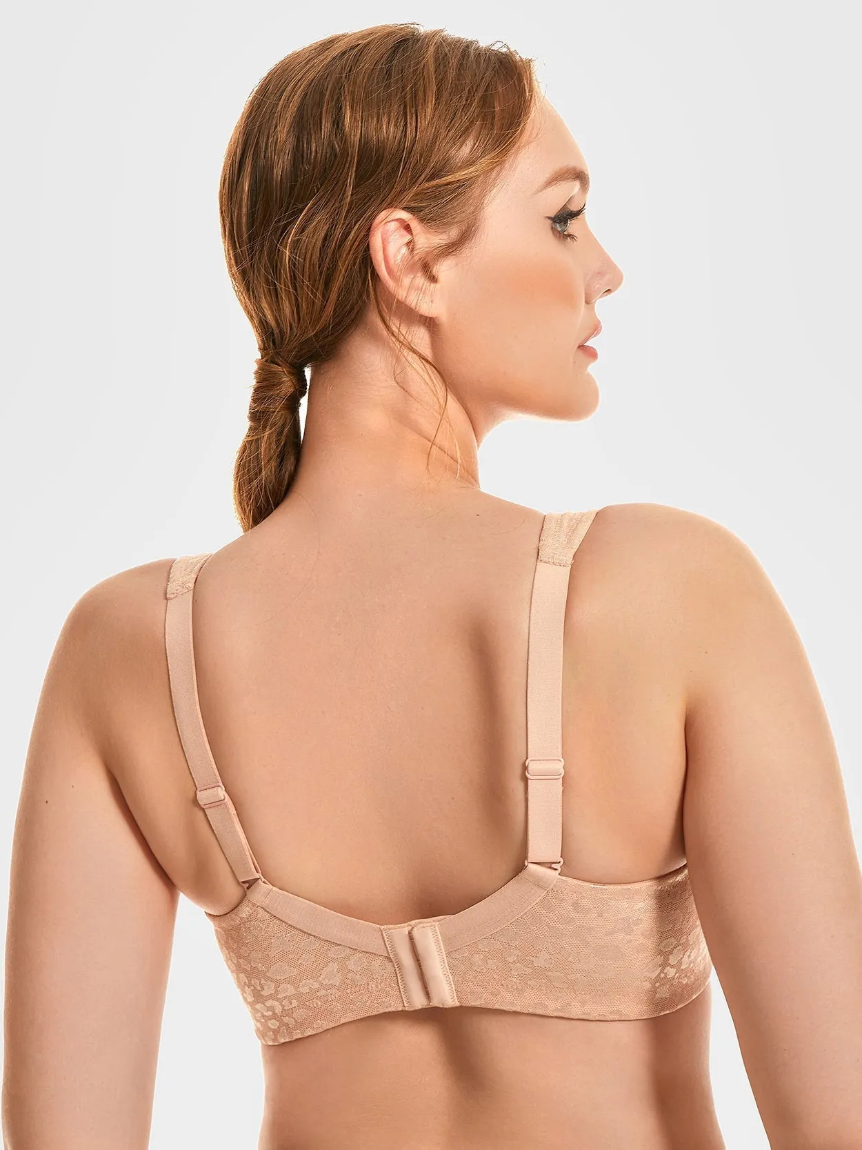 Minimizer Bra Wirefree Non Padded For Bigger Size Pink Nude