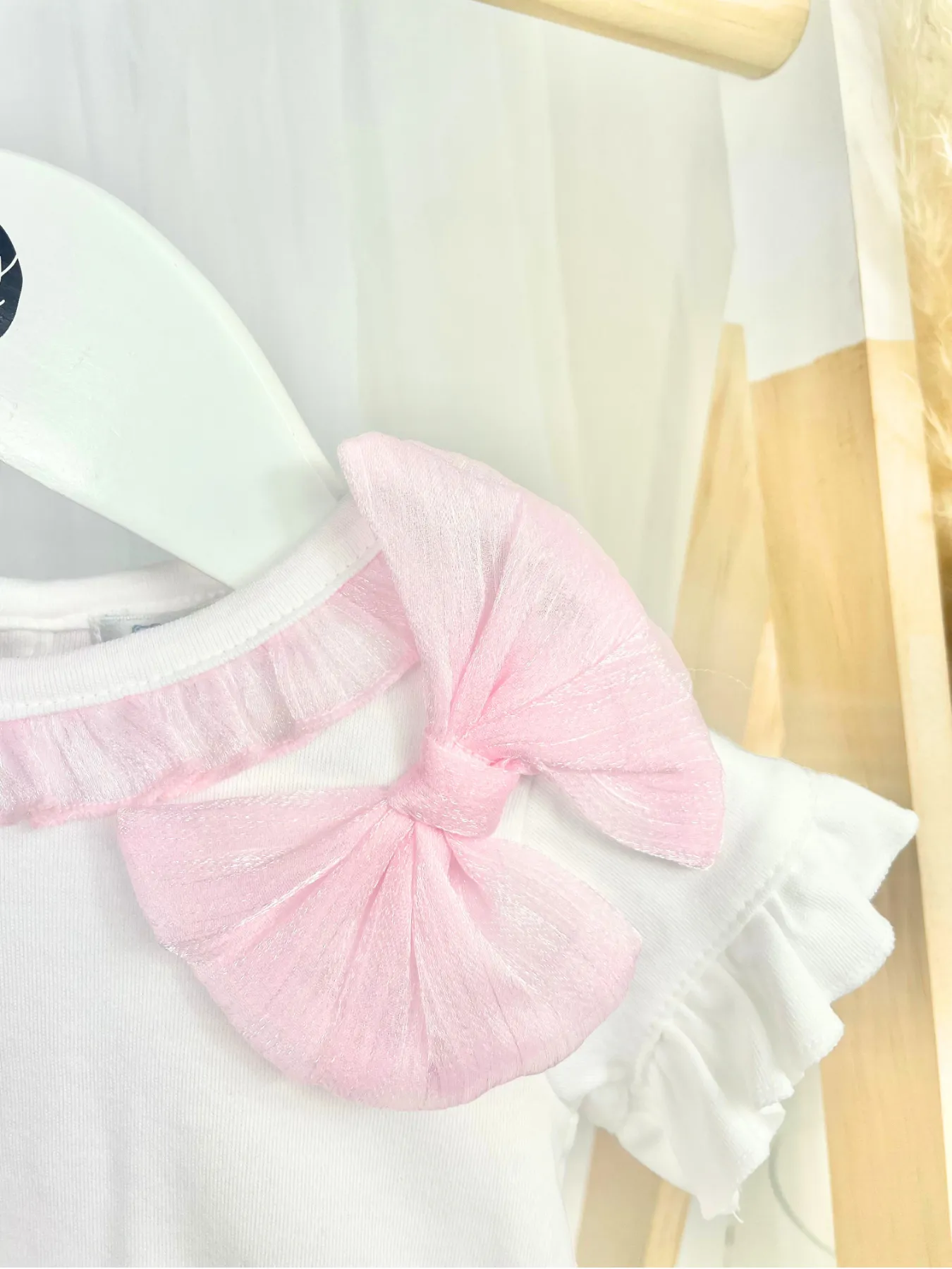 Mintini Baby Girl Pink Bow Short Set