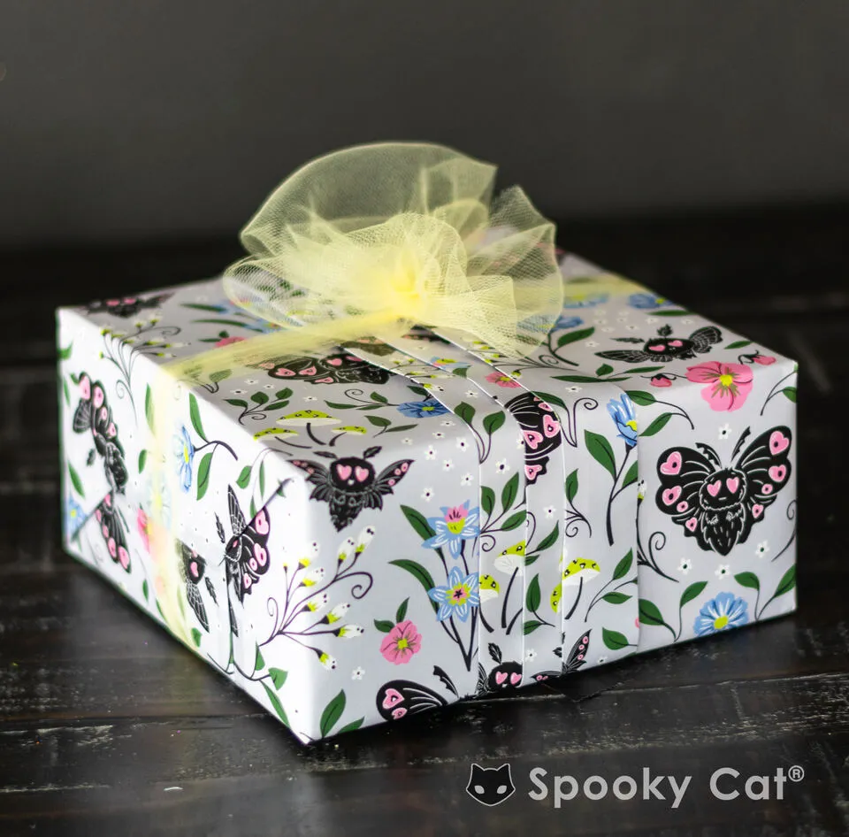 Mothman Floral Gift Wrap (1 Sheet)
