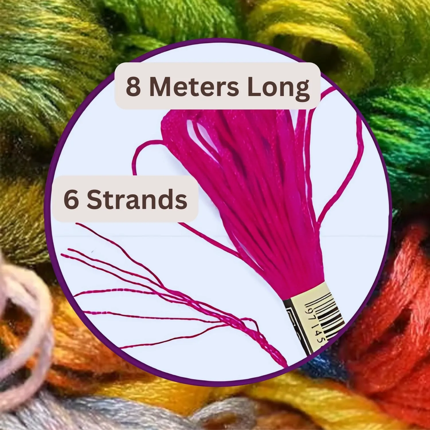 Multicolor Embroidery Thread Set - 150 Pcs