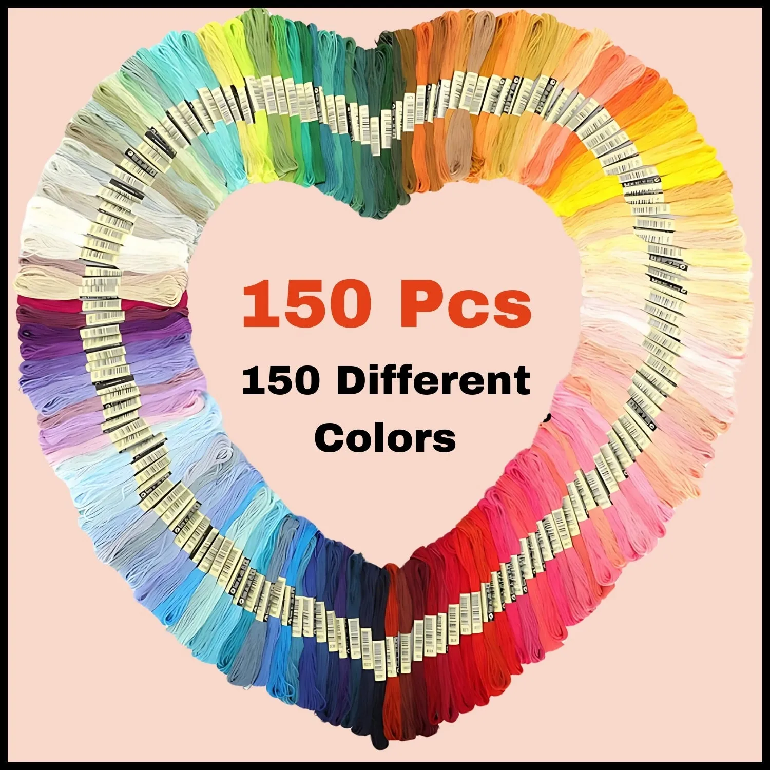 Multicolor Embroidery Thread Set - 150 Pcs