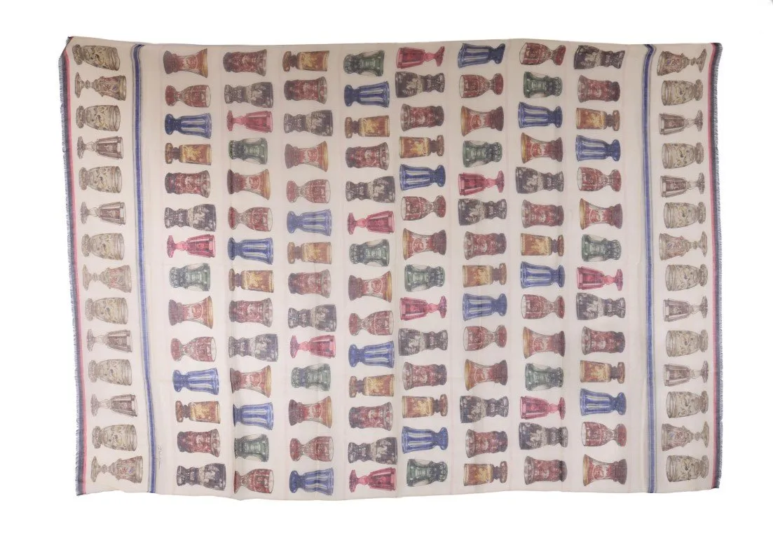 Multicolor Silk Cashmere Scarf