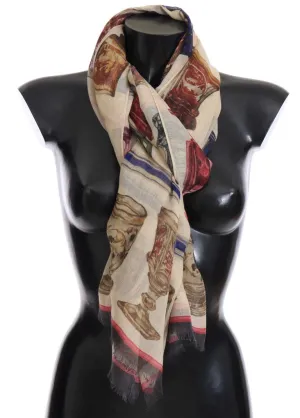 Multicolor Silk Cashmere Scarf