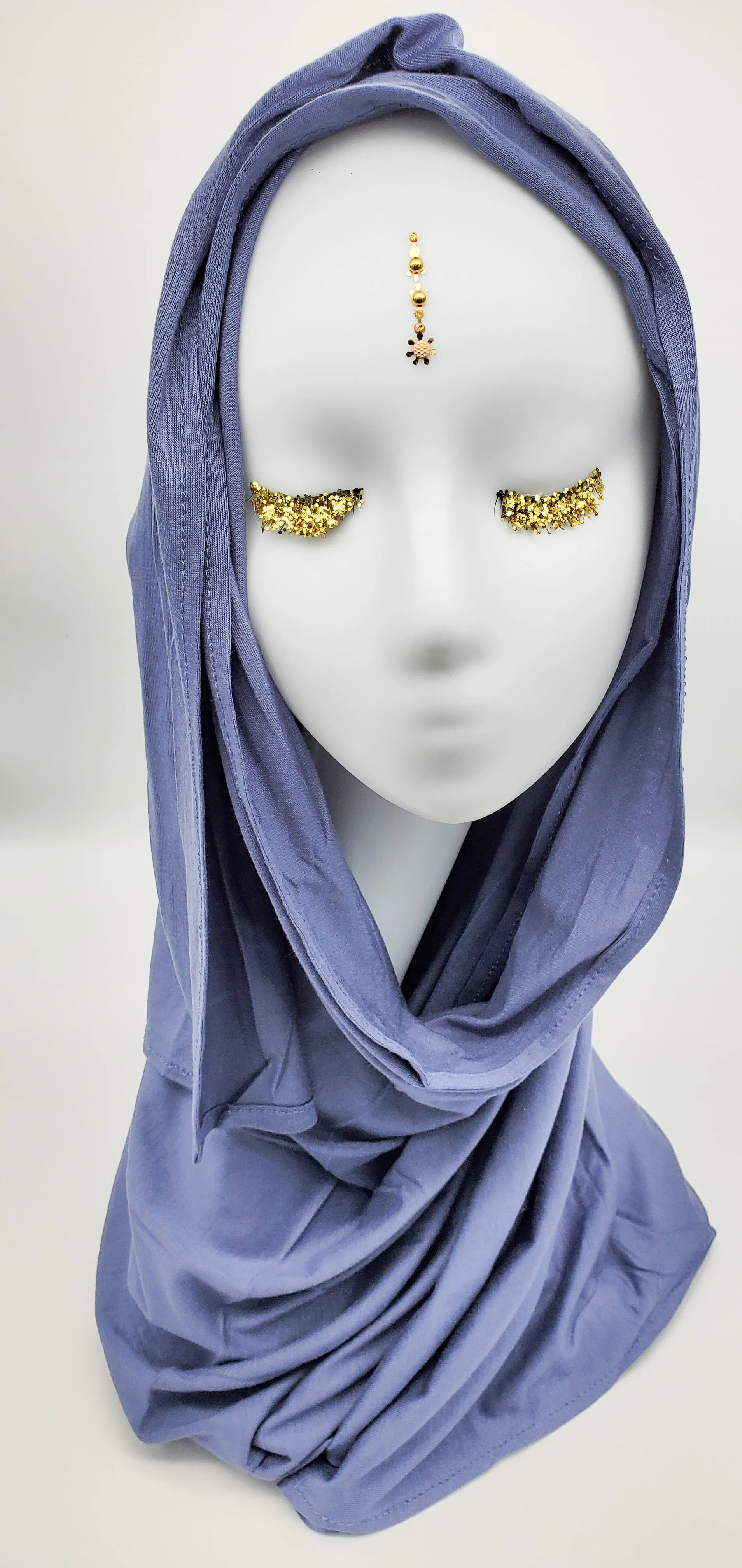 Najwa Stone Denim - Jersey Cotton Scarf