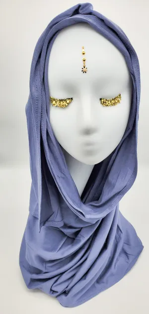 Najwa Stone Denim - Jersey Cotton Scarf