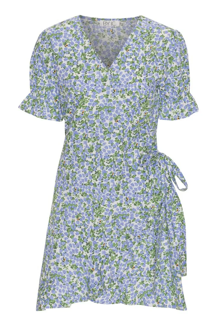 NaomiIC Kjole - Blå Blomsterprint