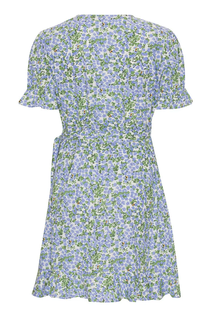 NaomiIC Kjole - Blå Blomsterprint