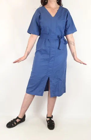 Natural for Birds blue cotton-linen dress size 12