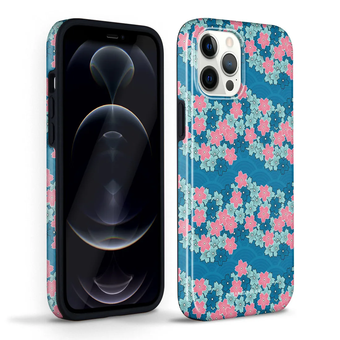 Navy Sakura Wave Custom - iPhone 12 Pro Max Case
