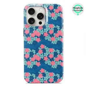 Navy Sakura Wave Custom - iPhone 15 Pro Max Case