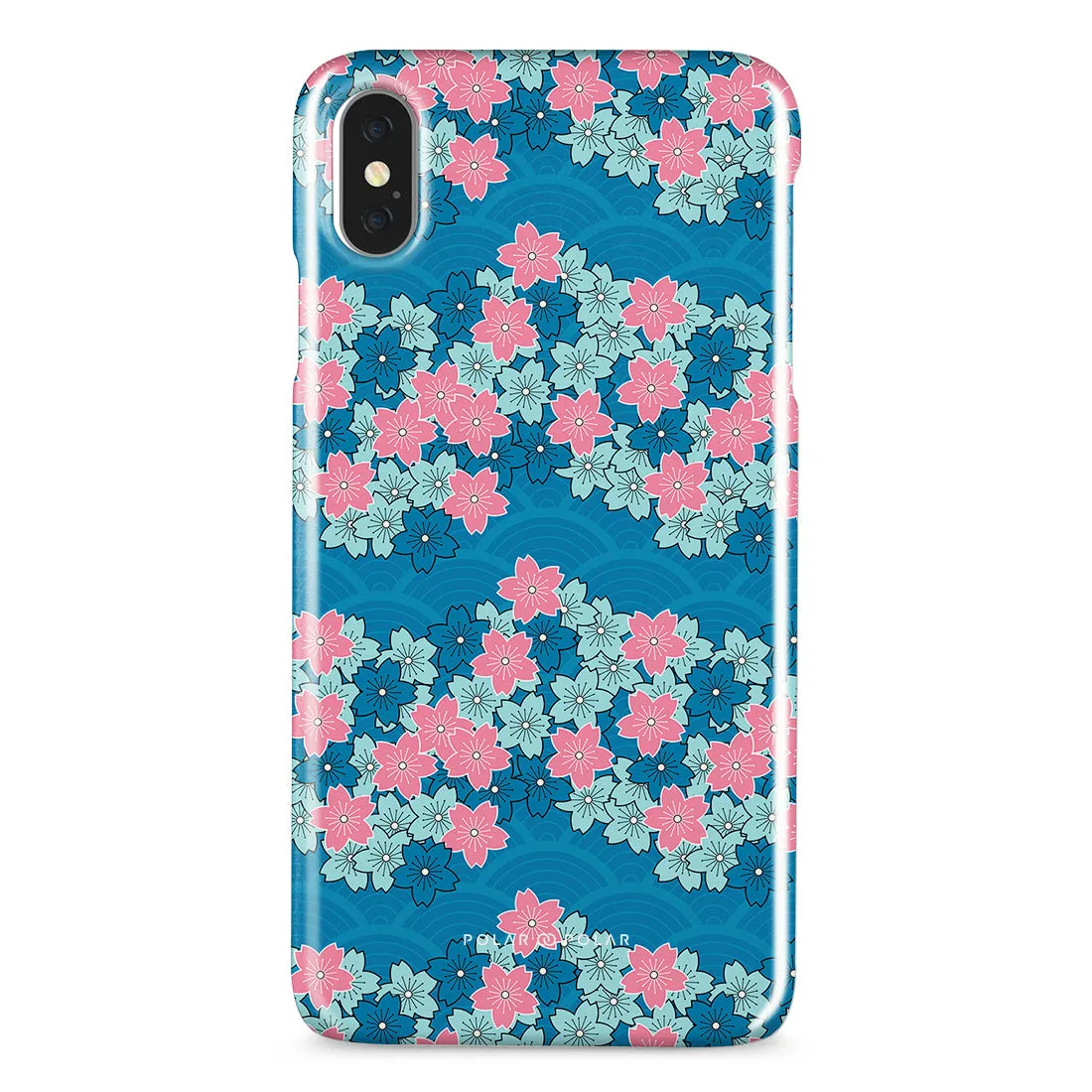 Navy Sakura Wave Custom - iPhone XS Max Case
