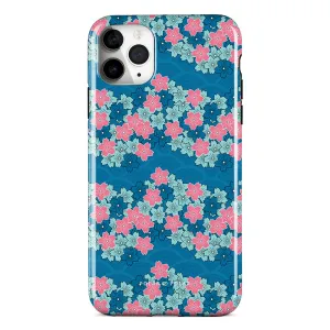 Navy Sakura Wave - iPhone 11 Pro Max Case