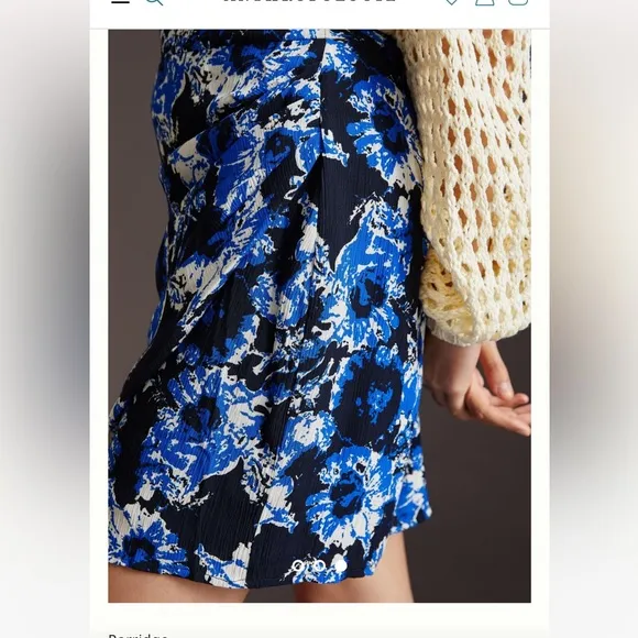 New Anthropologie Porridge Mini Skirt