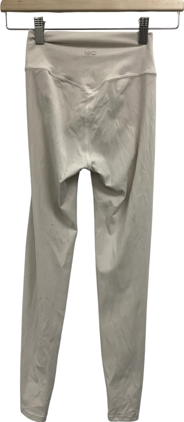 NKD Apparel Cream Ultra High Waisted Leggings UK S
