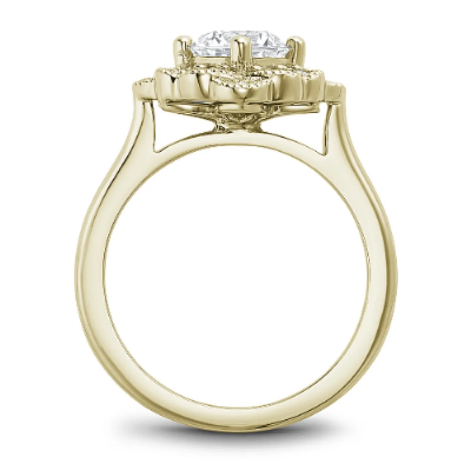 Noam Carver Floral Halo Diamond Engagement Ring