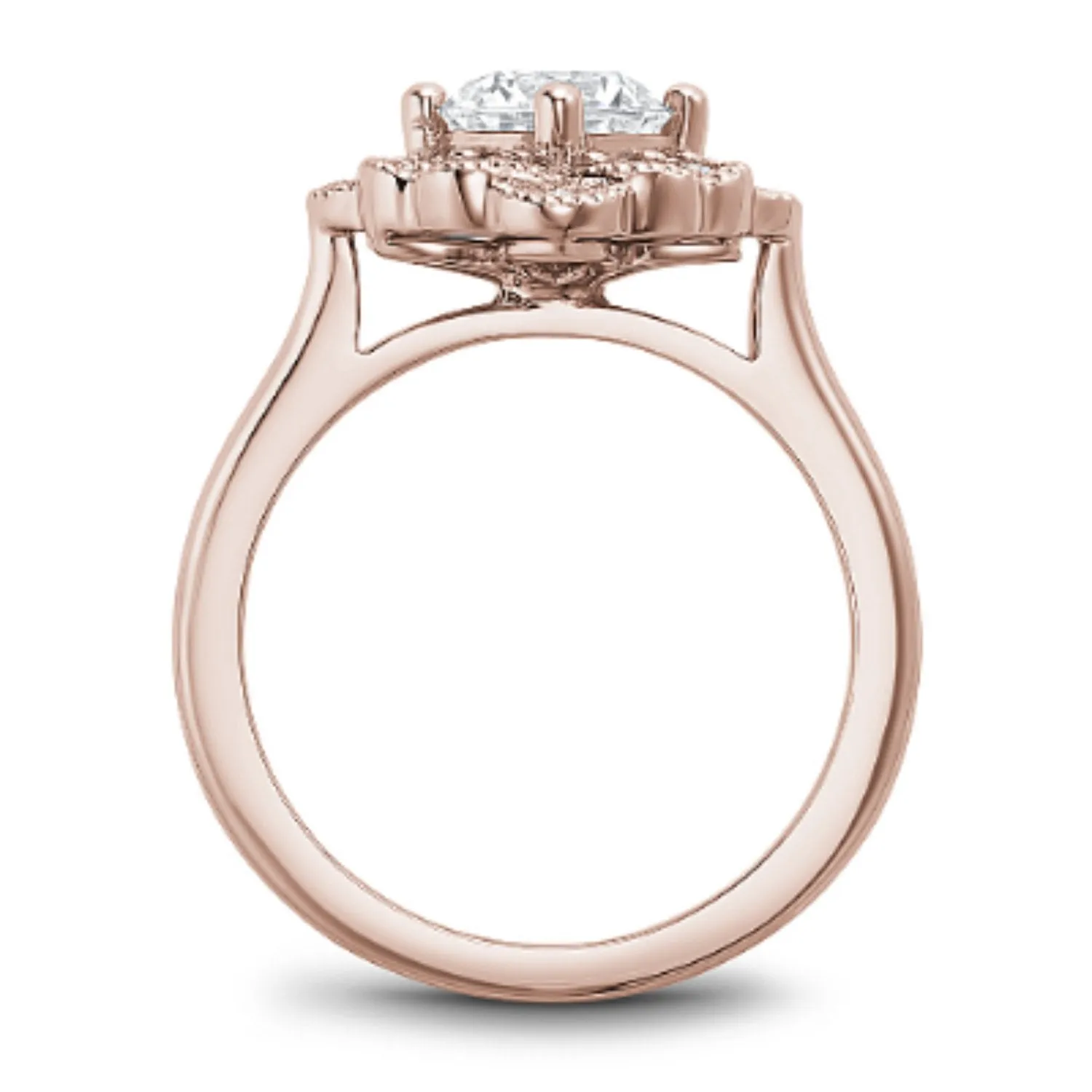 Noam Carver Floral Halo Diamond Engagement Ring