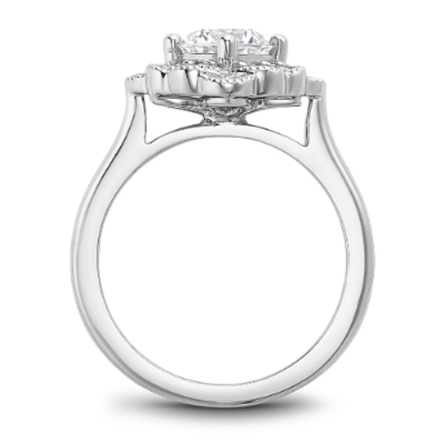 Noam Carver Floral Halo Diamond Engagement Ring