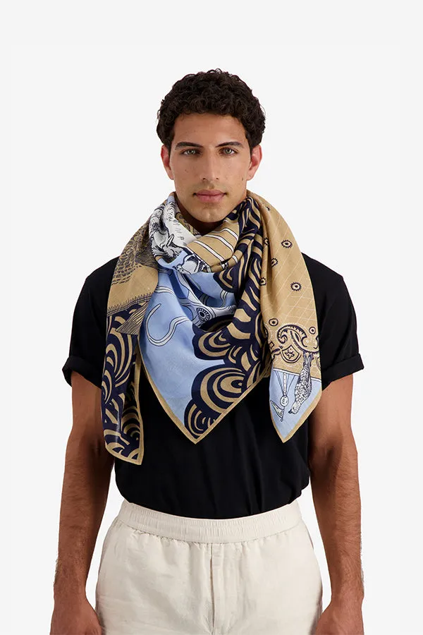 NOE BEIGE SQUARE SCARF