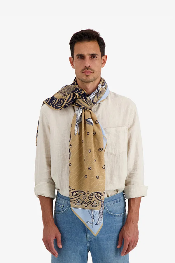 NOE BEIGE SQUARE SCARF