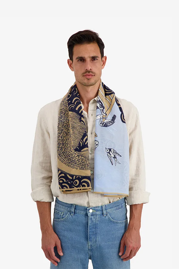 NOE BEIGE SQUARE SCARF