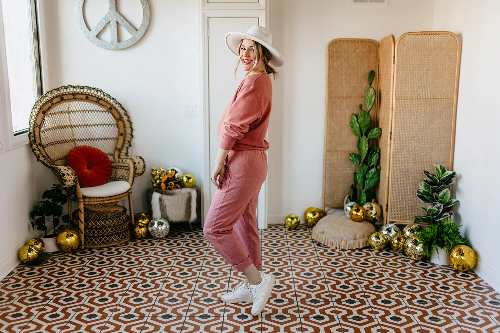 nolan pant in dusty rose