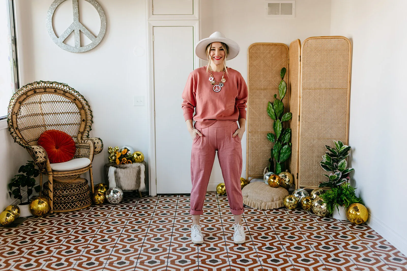 nolan pant in dusty rose