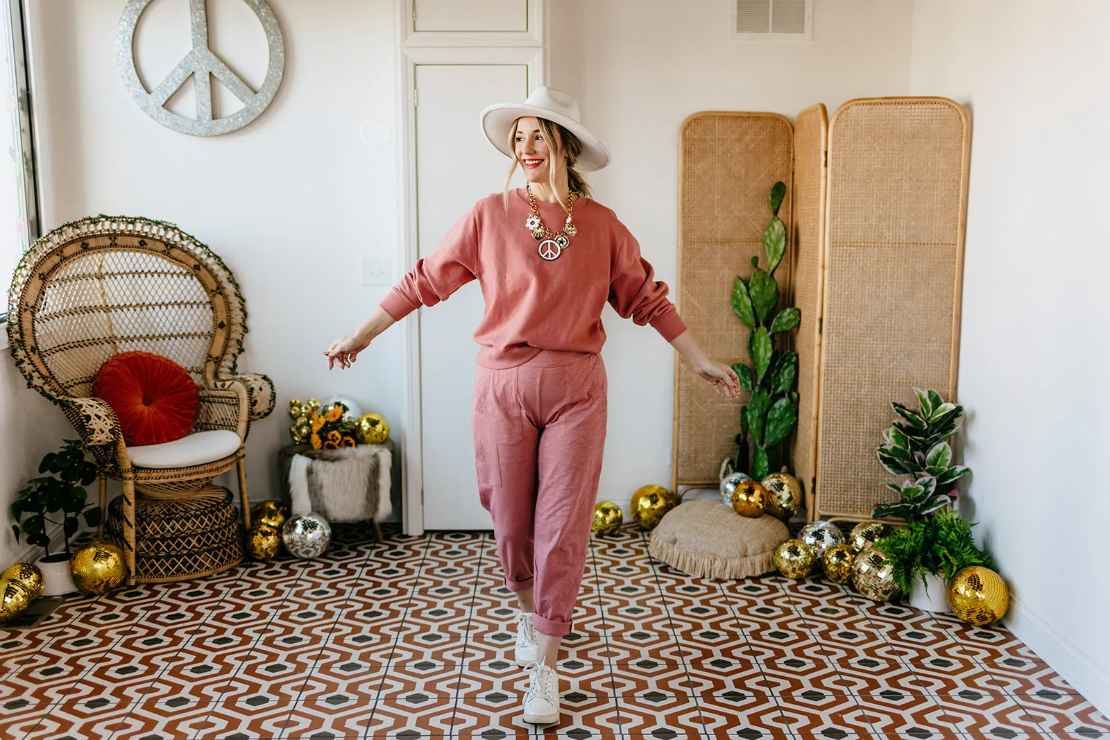 nolan pant in dusty rose