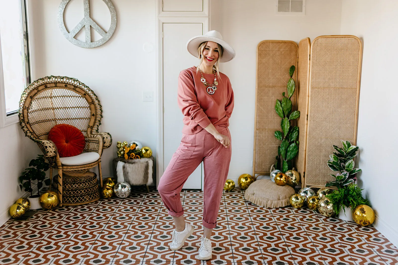 nolan pant in dusty rose