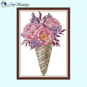 Notes Bouquet Collection Floral Pattern Joy Sunday Cross Stitch