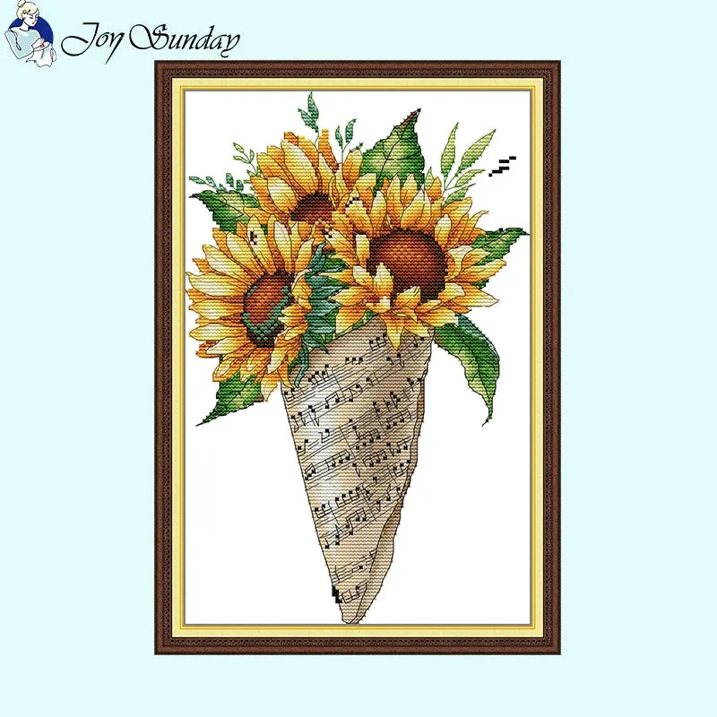 Notes Bouquet Collection Floral Pattern Joy Sunday Cross Stitch