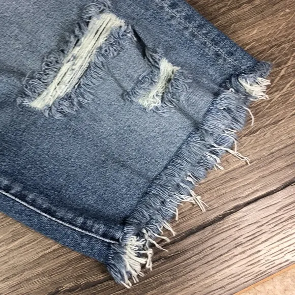 NWT 3x1 90's Skater Denim Shorts Destroyed Y2K 25 Designer Bermuda Knee Shorts