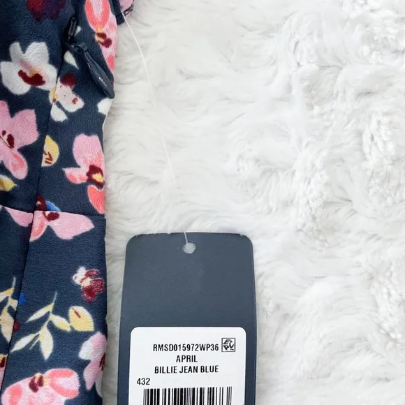 NWT- RACHEL ROY April Billie Jean Blue Floral Ruffle Dress